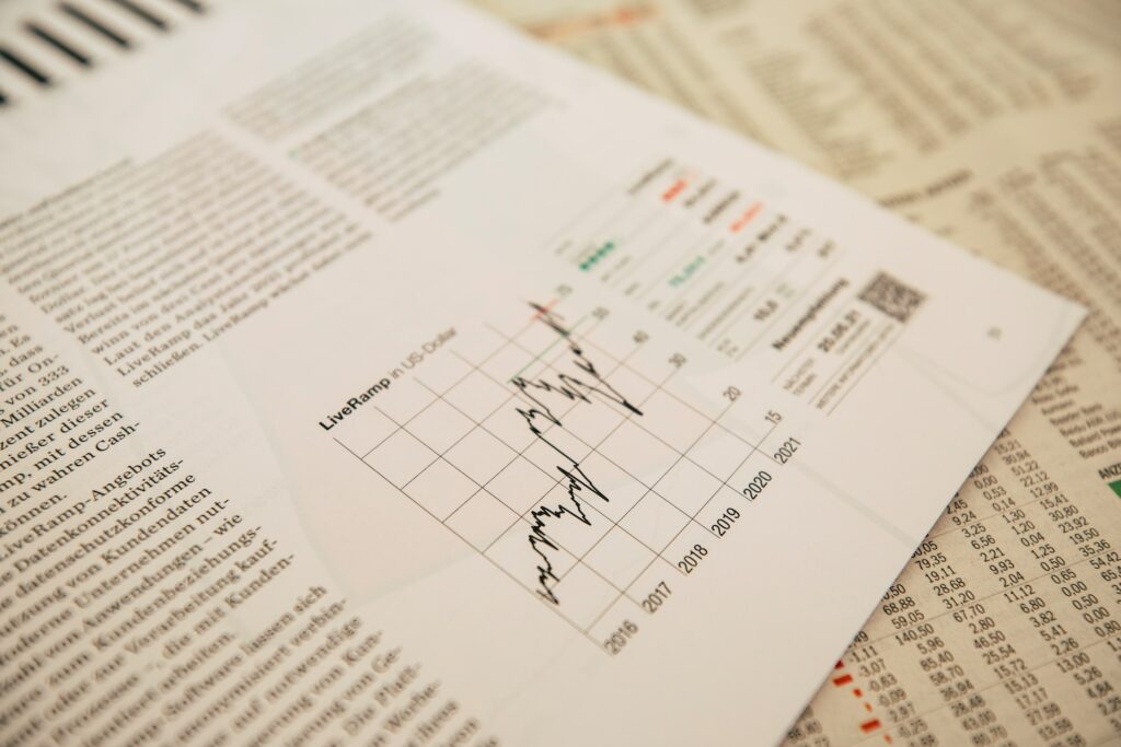 A whitepaper that has been printed with data and cahrts.